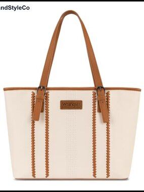 Large Capacity Woven Tote Bag Shoulder Purse Fits 14-Inch Laptop